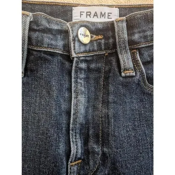 Women's Frame Denim Blue Distressed Skirt Size 24 - Picture 5 of 8